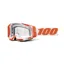100% Racecraft 2 Clear Lens Goggles in Orange