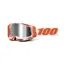100% Racecraft 2 Goggles in Silver Mirror Flash Lens Orange