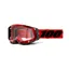 100% Racecraft 2 Clear Lens Goggles in Red