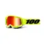 100% Racecraft 2 Goggles in Red Mirror Lens Yellow