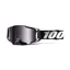 100% Armega Goggles in Silver Mirror Lens/Black Essential