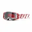100% Armega Clear Lens Goggles in Deep Red