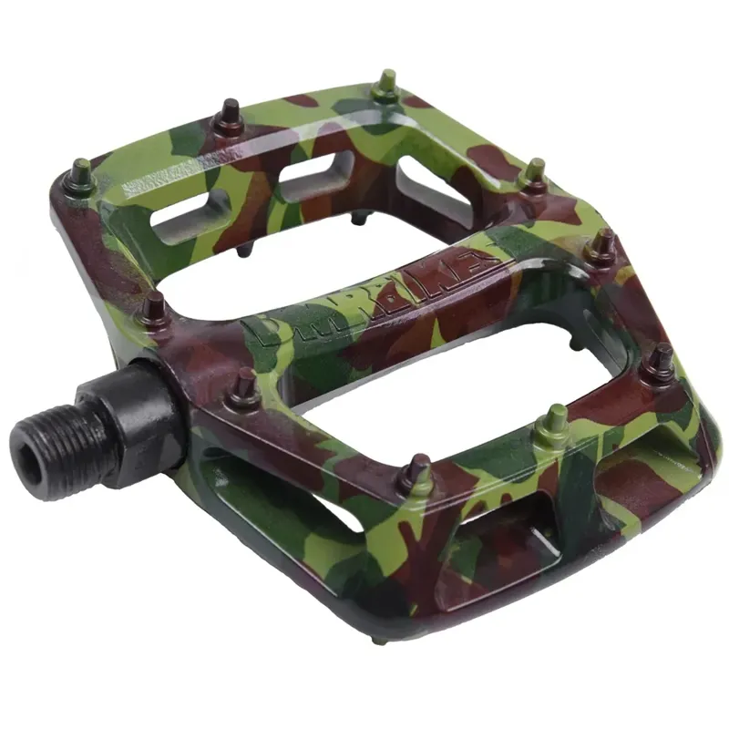 DMR V6 Cro Mo Axle Plastic Flat Pedal in Camo Green